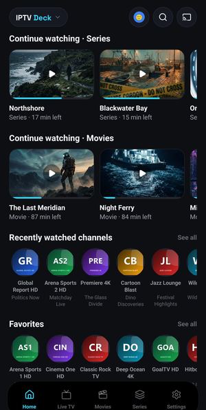 Home screen on an Android phone