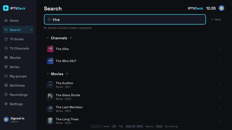 Search on Android TV