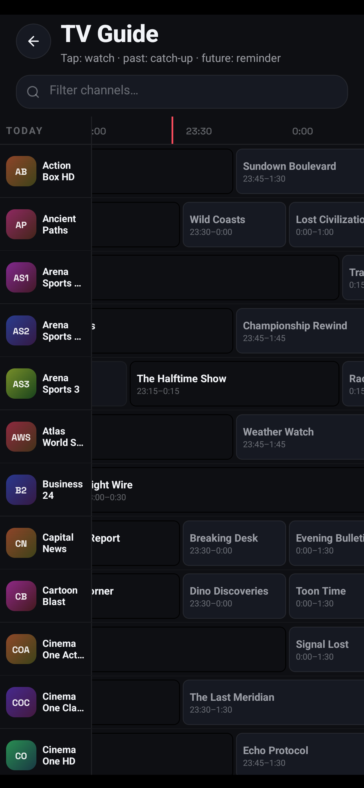 EPG guide